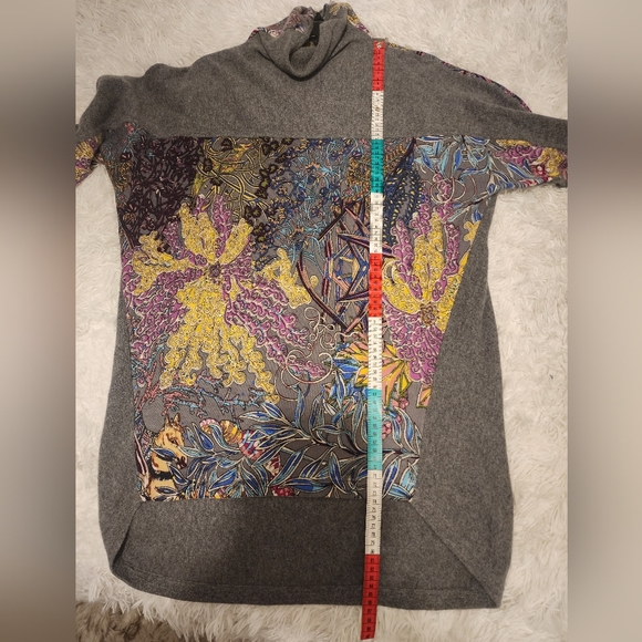 Lubang cashmere sweter Tunic Size Xl - Picture 8 of 8